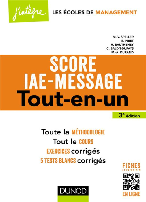 Emprunter SCORE IAE MESSAGE - T01 - SCORE IAE-MESSAGE - 3E ED. - TOUT-EN-UN livre