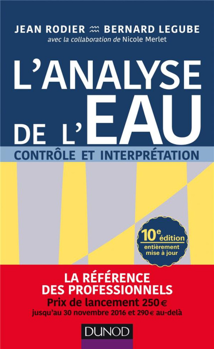 Emprunter L'analyse de l'eau. Contrôle et interprétation, 10e édition livre