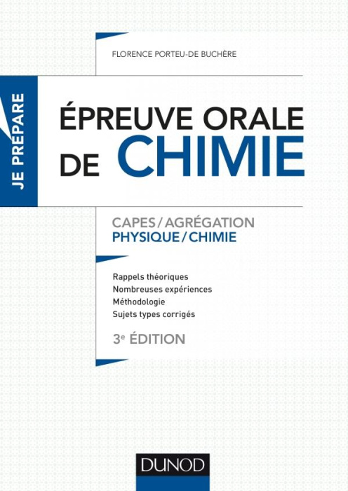 Emprunter L'EPREUVE ORALE DE CHIMIE - 3E ED. - CAPES/AGREGATION livre