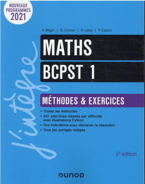 Emprunter Maths BCPST 1. Méthodes et exercices, 5e édition livre