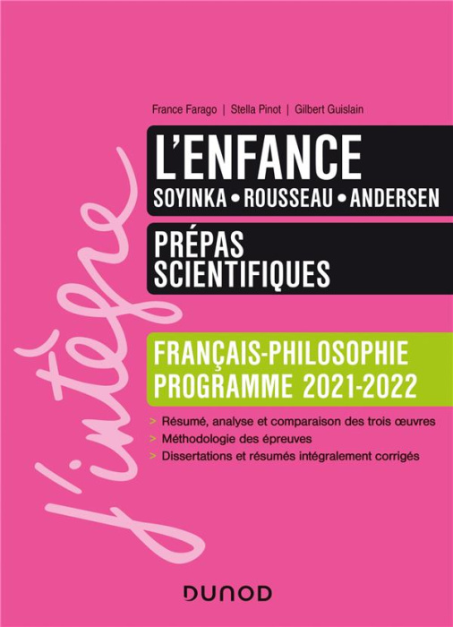 Emprunter L'enfance : Rousseau, Andersen, Soyinka. Français-Philosophie - Prépas scientifiques, Edition 2021-2 livre