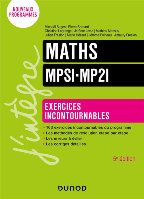 Emprunter Maths MPSI-MP2I. Exercices incontournables, 5e édition livre