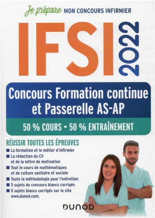Emprunter IFSI. Concours formation continue et Passerelle AS-AP, 50% cours - 50% entraînement, Edition 2022 livre