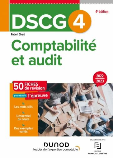 Emprunter Comptabilité et audit DSCG 4. 50 Fiches de révision, Edition 2022-2023 livre