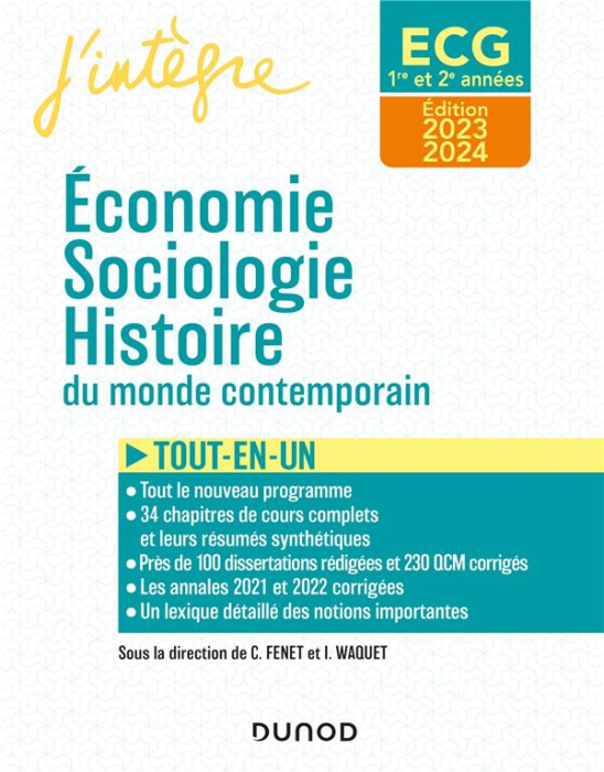 Emprunter Economie, Sociologie, Histoire du monde contemporain ECG 1re et 2e années. Tout-en-un, Edition 2023- livre