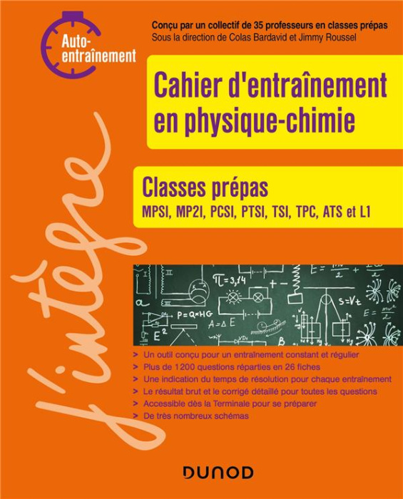 Emprunter Cahier d'entrainement en physique-chimie. Classes prépas MPSI, MP2I, PCSI, PTSI, TSI, TPC, ATS ET L1 livre