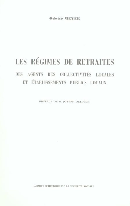 Emprunter Les régimes de retraite des agents de collectivité locales et établissements publics locaux livre