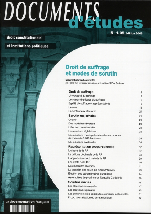 Emprunter Droit de suffrage et modes de scrutin livre