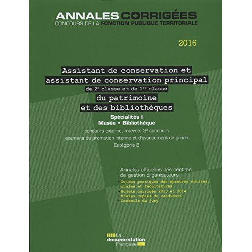 Emprunter Assistant de conservation et assistant de conservation principal de 2e classe et de 1re classe du pa livre