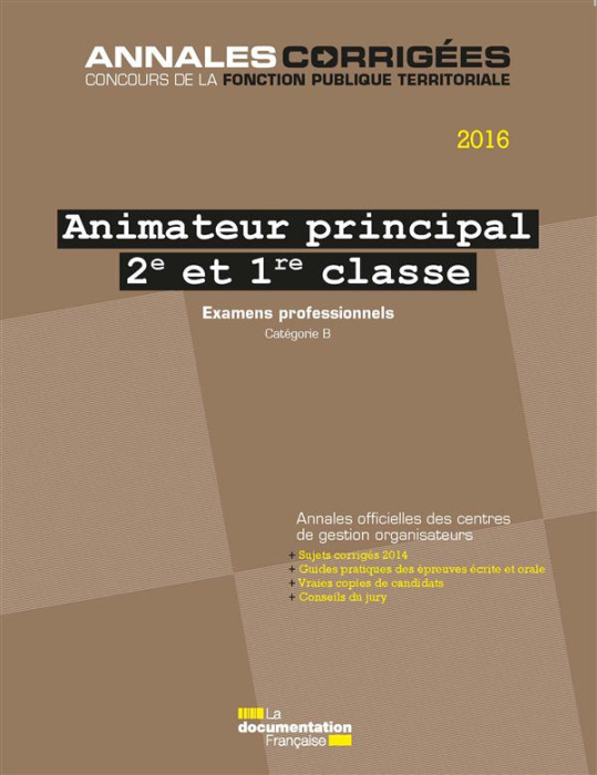 Emprunter Animateur principal 2e et 1e classe, examens professionnels. Avancement de grade et promotion intern livre