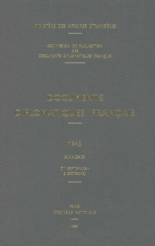 Emprunter Documents diplomatiques français. 1945 – Annexes (11 septembre – 2 octobre) livre