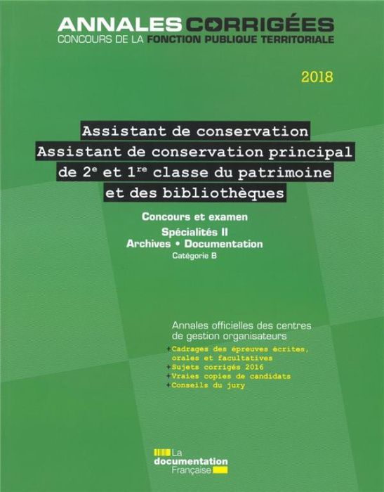Emprunter ASSISTANT DE CONSERVATION PRINCIPAL DU PATRIMOINE (2E ET 1RE CLASSE) livre