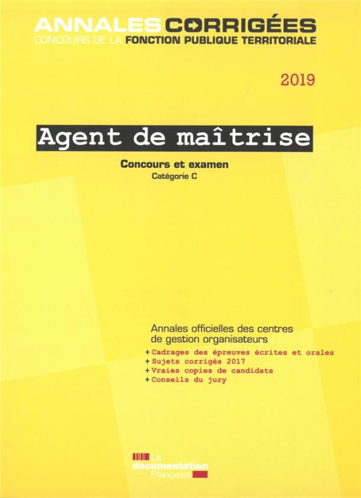 Emprunter Agent de maîtrise. Concours externe, interne, 3e concours, examen de promotion interne Catégorie C, livre