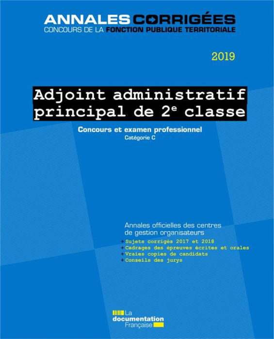 Emprunter Adjoint administratif principal de 2e classe. Concours externe, interne et 3e concours, concours pro livre