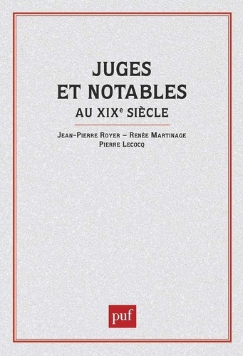 Emprunter Juges et notables au XIXe siècle livre