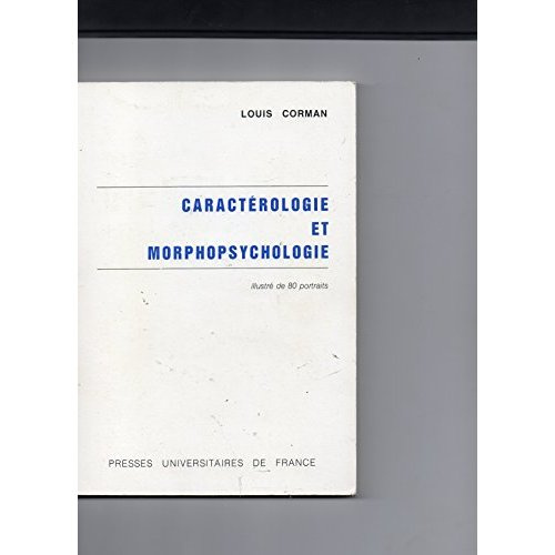 Emprunter CARACTEROLOGIE ET MORPHOPSYCHOLOGIE livre