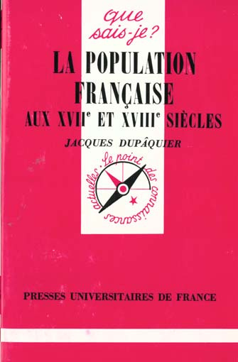Emprunter La population française aux XVIIème et XVIIIème siècles livre