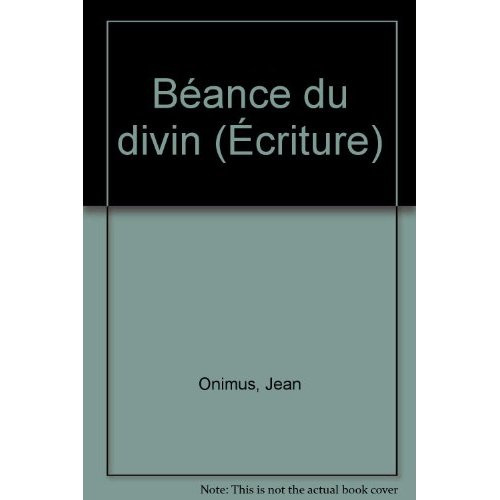 Emprunter Béance du divin livre