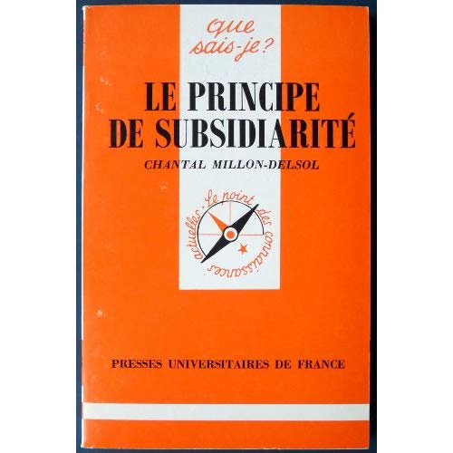 Emprunter Le principe de subsidiarité livre