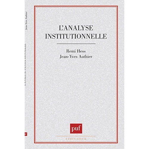 Emprunter L'analyse institutionnelle livre