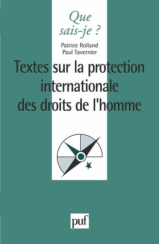 Emprunter TEXTES SUR LA PROTECTION INTERNATIONALE DES DROITS DE L'HOMME. 2e édition livre