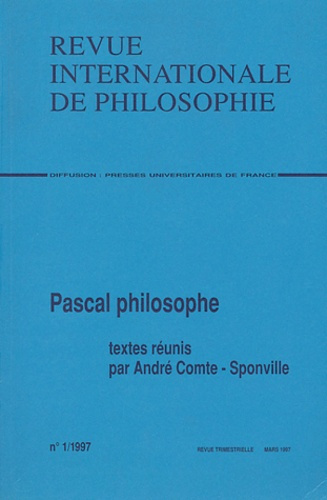 Emprunter REV.INT.PHILO.199 PASCAL PHILOSOPHE livre