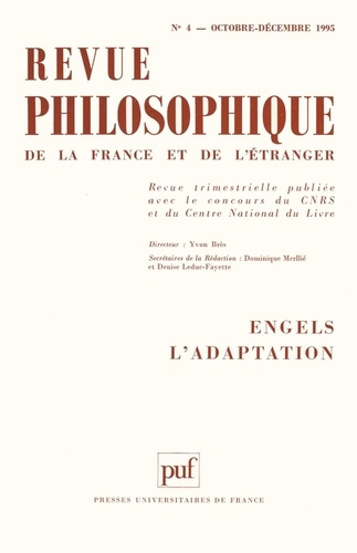 Emprunter Revue philosophique N° 4, Tome 120 livre