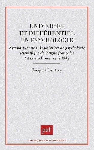 Emprunter Universel et différentiel en psychologie livre