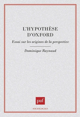 Emprunter L'HYPOTHESE D'OXFORD. Essai sur les origines de la perspective livre