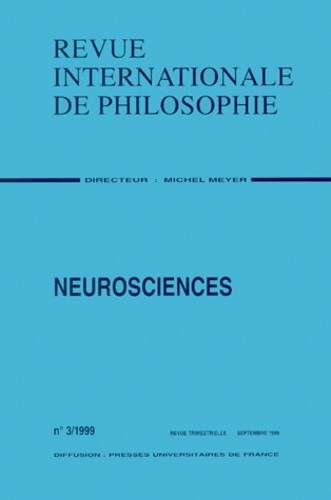 Emprunter REV.INT.PHILO.209 NEUROSCIENCES livre