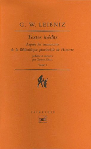 Emprunter Textes inédits. D'après les manuscrits de la Bibliothèque provinciale de Hanovre livre