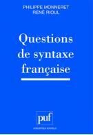 Emprunter Questions de syntaxe française livre