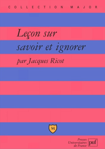 Emprunter Leçon sur savoir et ignorer livre
