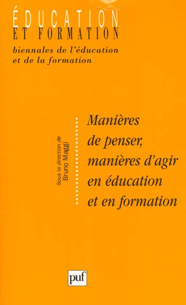 Emprunter Manières de penser, manières d'agir en éducation et en formation livre