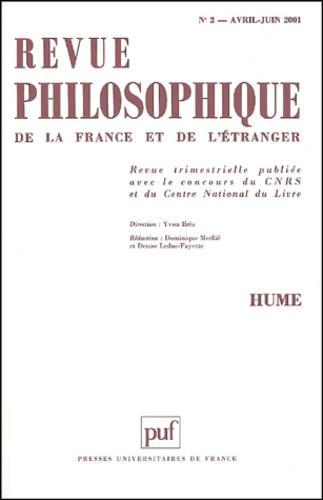 Emprunter Revue philosophique N° 2, Avril-Juin 2001 : Hume livre