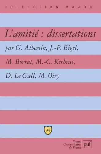 Emprunter L'amitié : dissertations livre