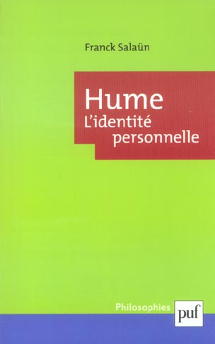 Emprunter Hume. L'identité personnelle livre