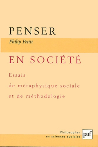 Emprunter Penser en société. Essais de métaphysique sociale et de méthodologie livre