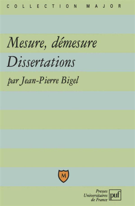 Emprunter Mesure, démesure. Dissertations livre