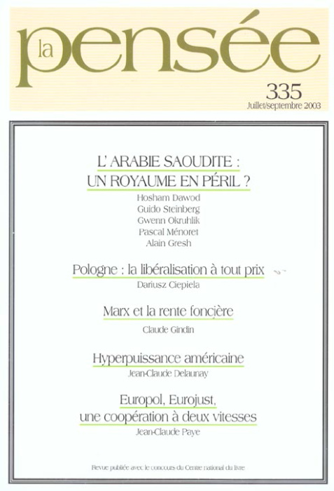 Emprunter LA PENSEE 2003 - N 335 L'ARABIE SAOUDITE : UNE SOCIETE EN MOUVEMENT , livre