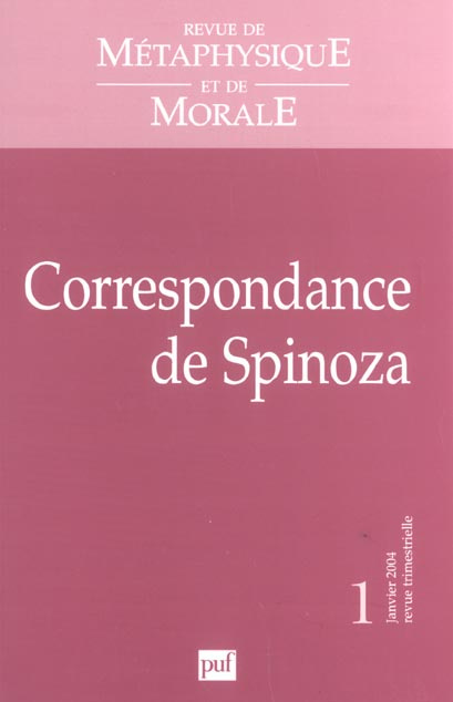 Emprunter RMM 2004, n° 1. Correspondance de Spinoza livre