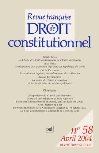 Emprunter RFDC 2004, n° 58 livre