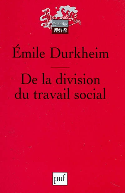 Emprunter De la division du travail social livre