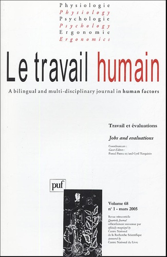 Emprunter Le travail humain Volume 68 N° 1, Mars 2005 : Travail et évaluations livre