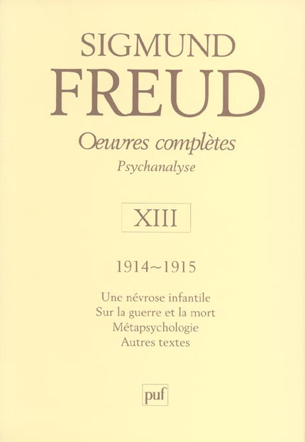 Emprunter Oeuvres complètes Psychanalyse. Volume 13, 1914-1915 livre