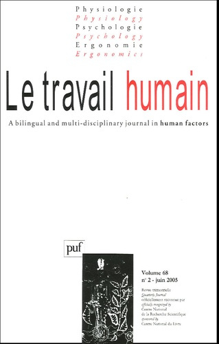 Emprunter Le travail humain Volume 68 N° 2, Juin 2005 livre