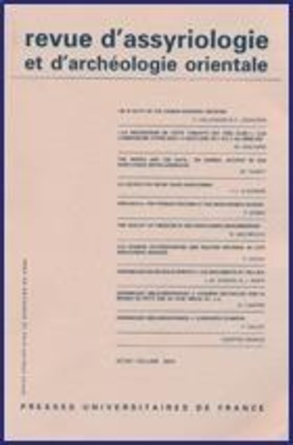 Emprunter Revue d'assyriologie et d'archéologie orientale N° 98/2004 livre