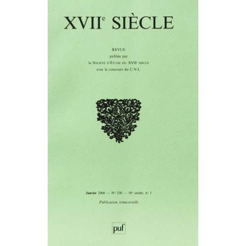 Emprunter XVIIe siècle N° 230, Janvier-Mars 2006 livre
