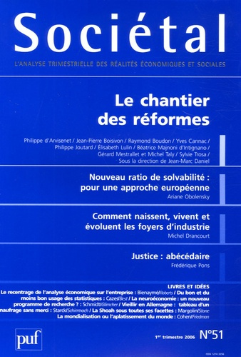 Emprunter SOCIETAL N 51 2006 LE CHANTIER DES REFORMES livre