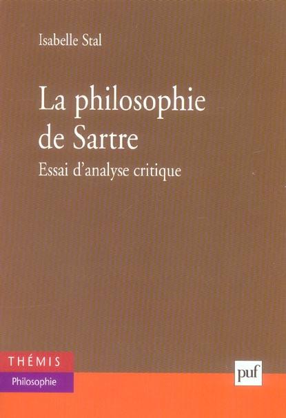 Emprunter La philosophie de Sartre. Essai d'analyse critique livre